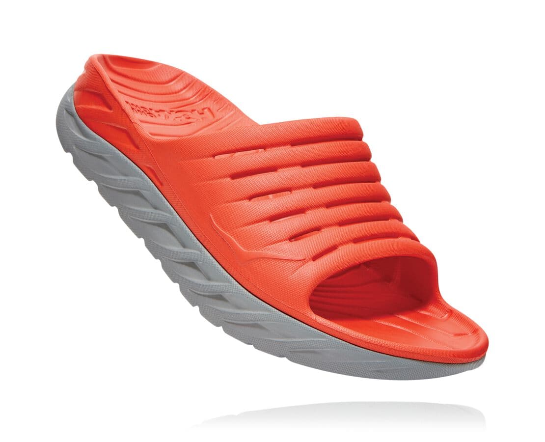 Hoka One One Ora Recovery Slide South Africa - Mens Recovery Sandals - Red,LVJDF-1890